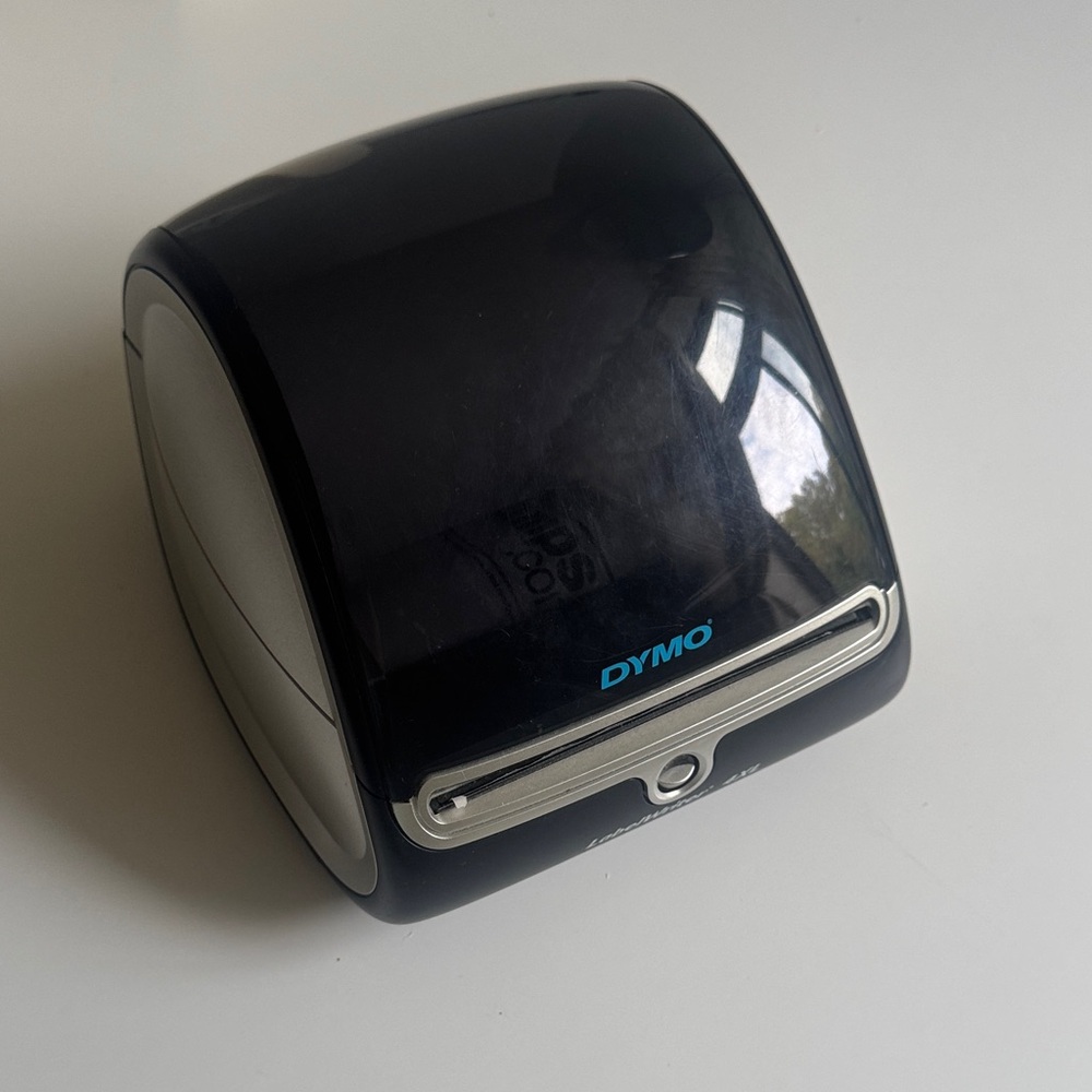 Dymo Label Printer in Black and Gray with Blue Logo